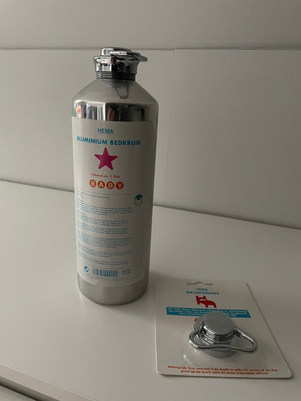 Nieuw Aluminium bedkruik met extra kruikendop, Kinderen en Baby's, Ophalen of Verzenden, Nieuw, Overige typen, Hema