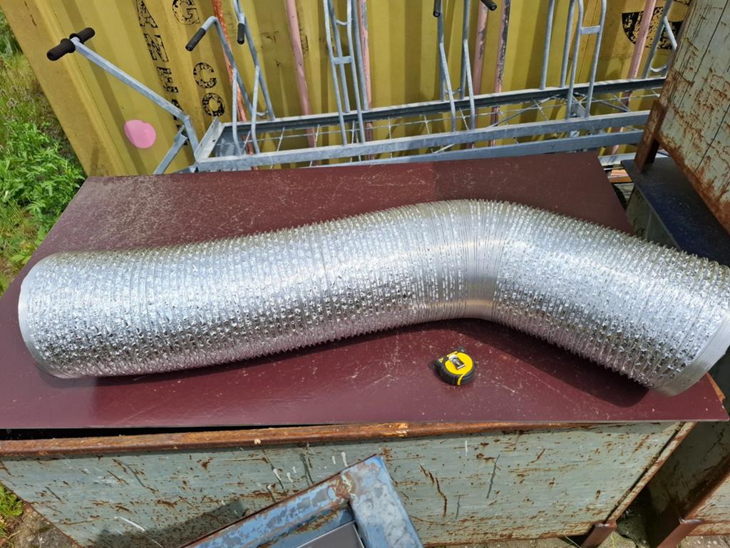 Flexibele soepele aluminium afvoerslang 250mm diameter, Ophalen of Verzenden, 80 mm of meer, 2 tot 4 meter, Overige typen