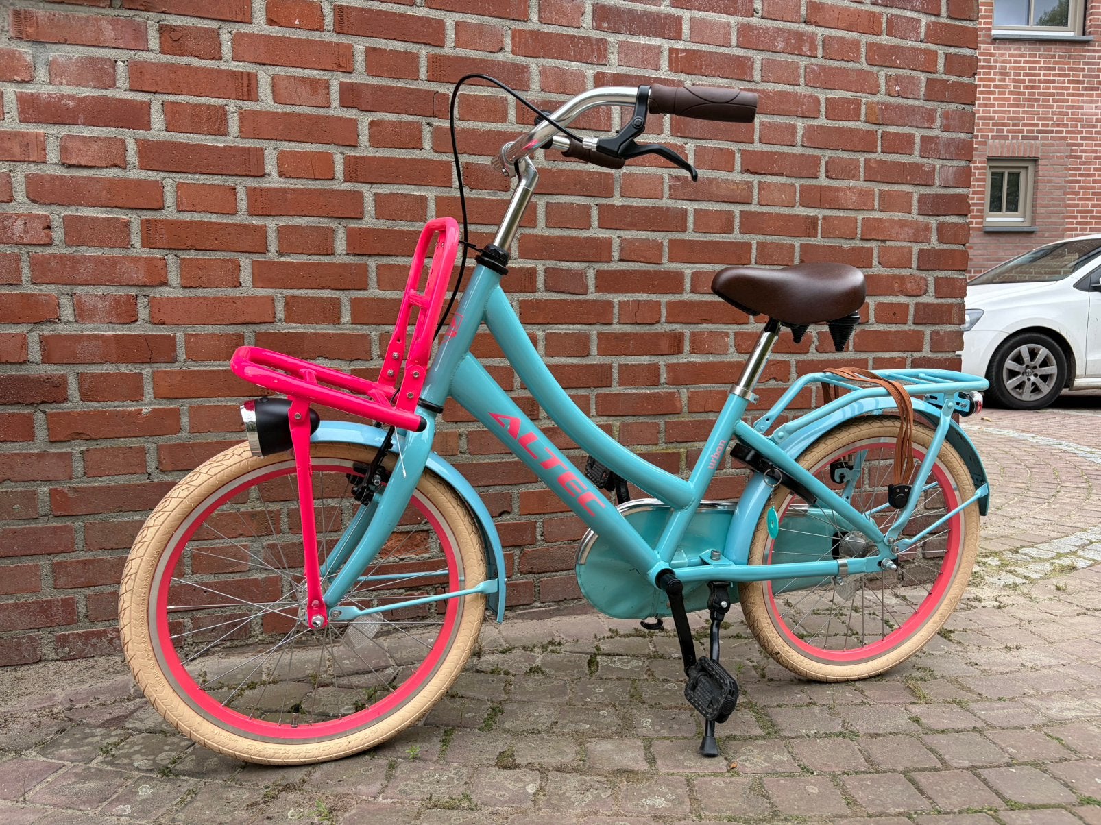 Altec Urban Transportfiets 20 inch (Mint / Roze), Ophalen, Terugtraprem, 20 inch, Handrem