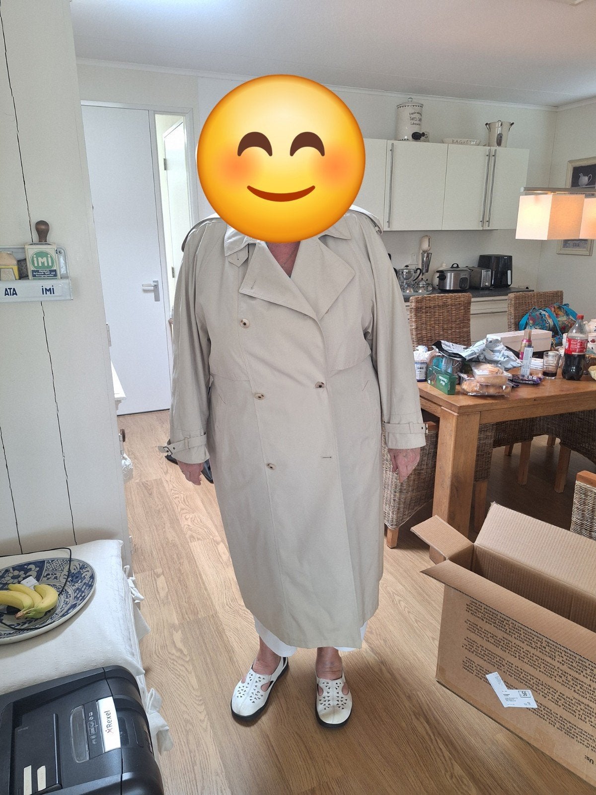 Trenchcoat Ulla Popken maat 54 - nooit gedragen, Ulla Popken, Ophalen of Verzenden, Zo goed als nieuw, Maat 46/48 (XL) of groter