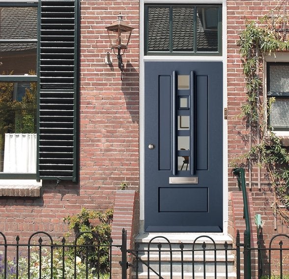 Moderne houten voordeur buitendeur Warmond met glas