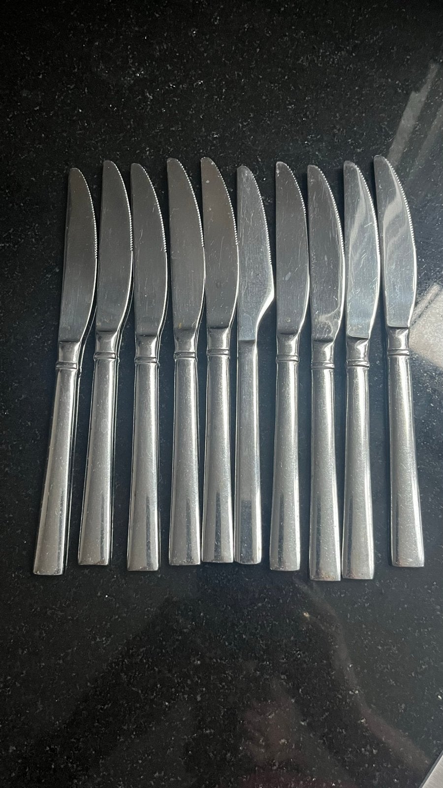 Set van 10 roestvrijstalen tafelmessen, Ophalen of Verzenden