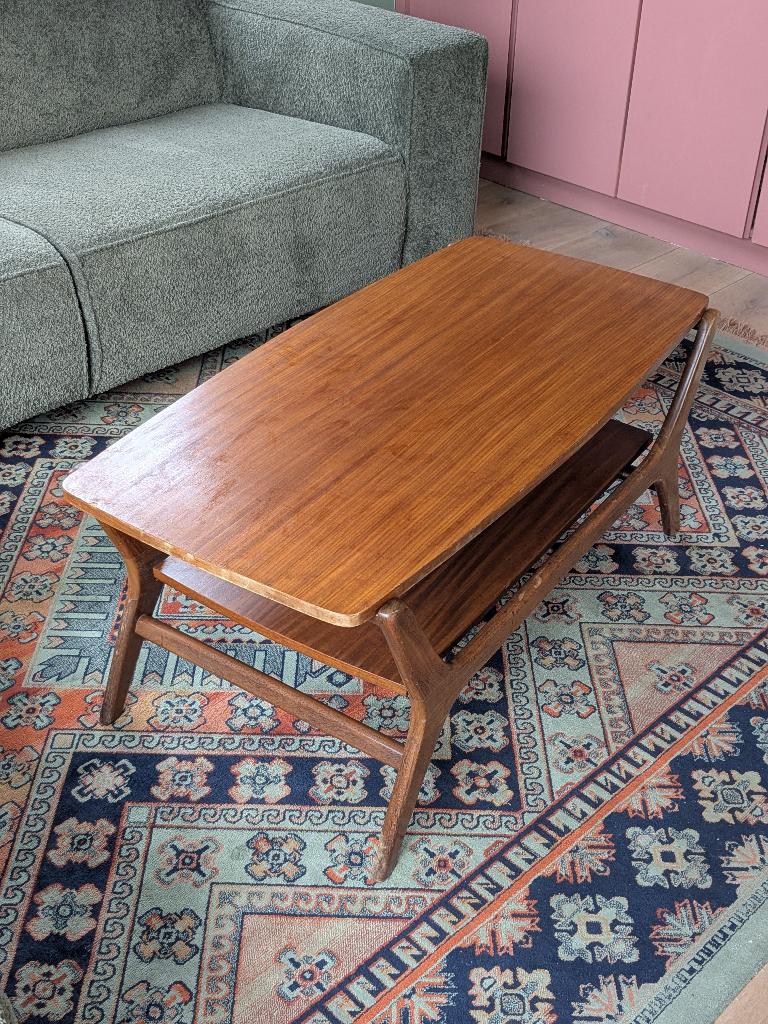 Salontafel Louis van Teeffelen, Huis en Inrichting, Tafels | Salontafels, Ophalen, Gebruikt, 100 tot 150 cm, Teakhout
