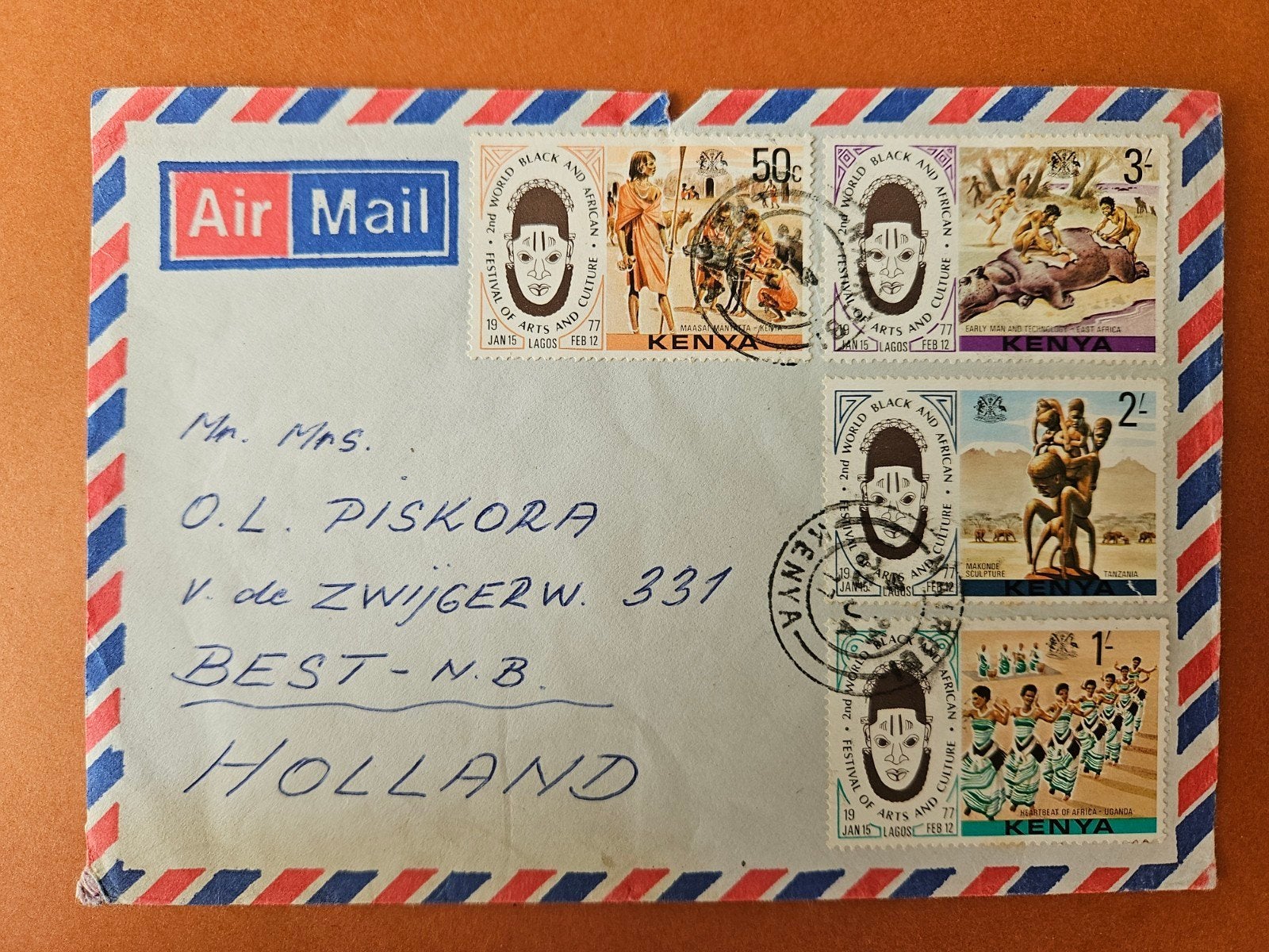 160) Kenia, Ophalen of Verzenden, Envelop