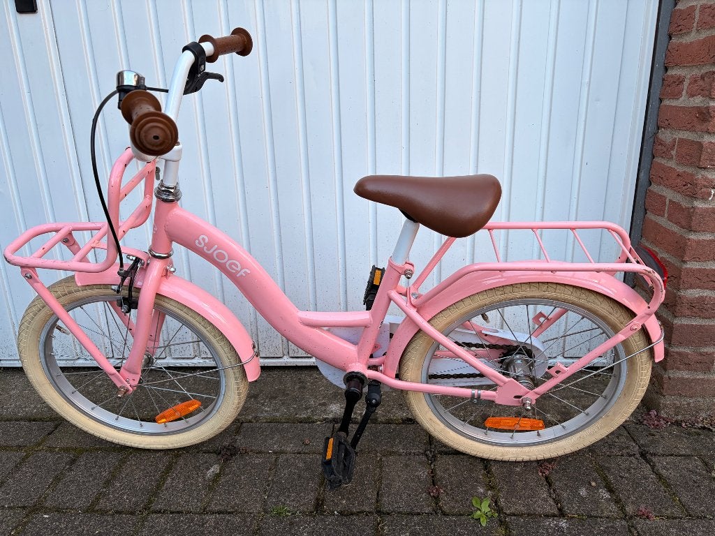 Sjoef fiets 18 inch, Terugtraprem, Gebruikt, Handrem, 18 inch