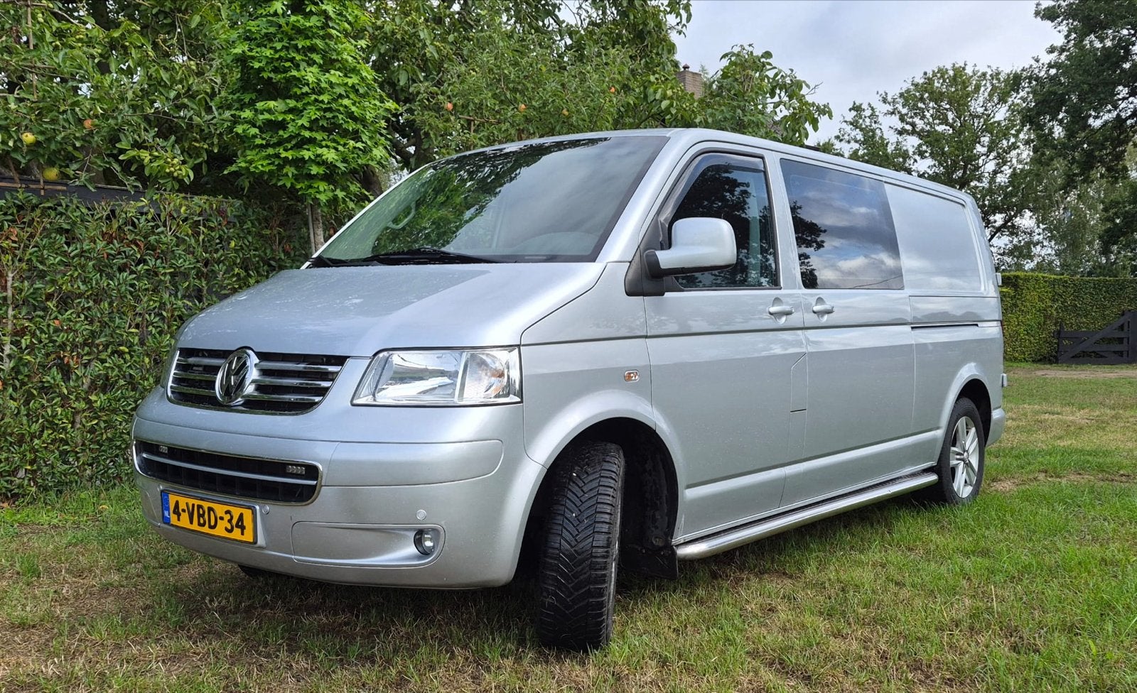Volkswagen Transporter Bestel 2.5 D TDI 128KW AUT 2009 T5, Auto's, Standkachel, Zwart, Volkswagen, Origineel Nederlands