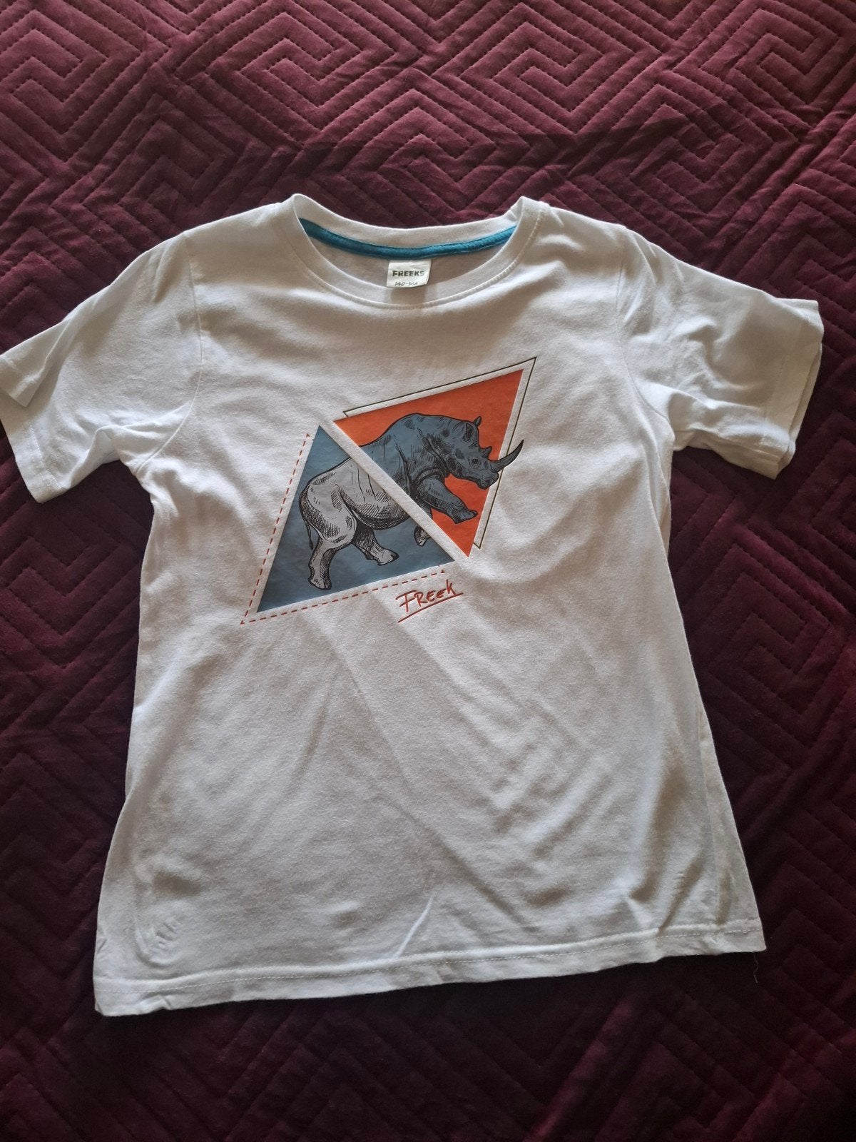 Freek Vonk shirt neushoorn maat 140/146, Kinderen en Baby's, Ophalen of Verzenden, Zo goed als nieuw, Shirt of Longsleeve, Jongen