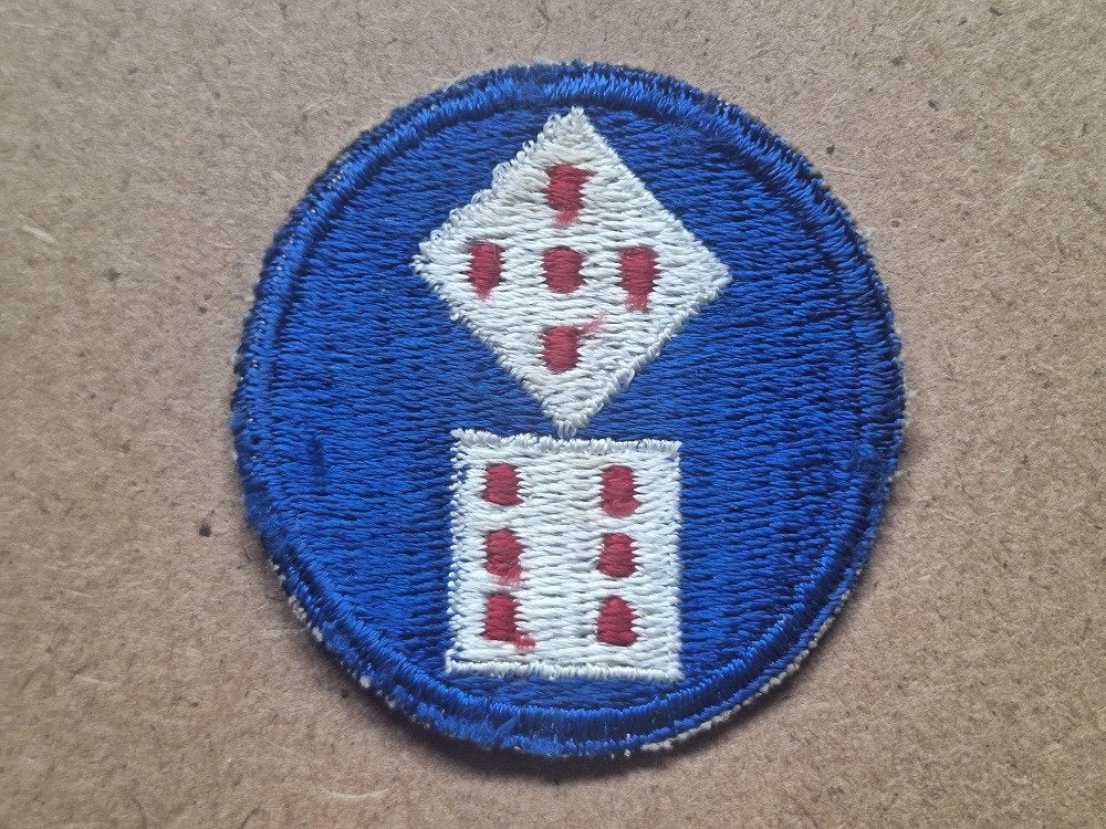 WWII US 11th Corps patch small dots, Verzenden, Amerika, Embleem of Badge