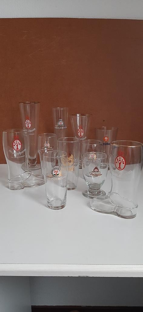 Oranjeboom bierglazen, Verzamelen, Biermerken, Ophalen, Zo goed als nieuw, Glas of Glazen, Overige merken