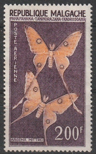 3321. Madagascar 459 pfr. Vlinders, Verzenden, Overige landen, Postfris