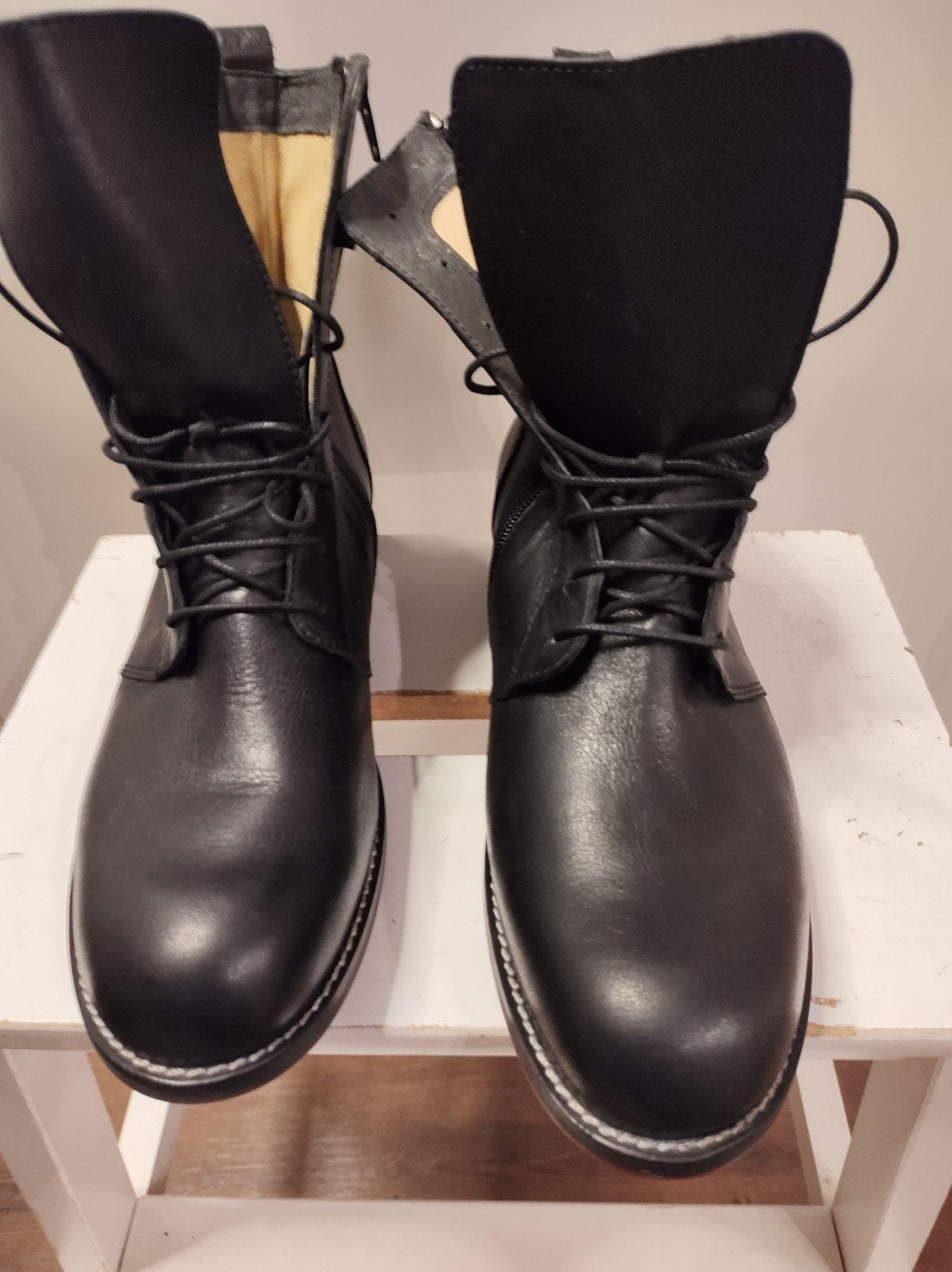 Wolky zwarte leren veterboots - Maat 43, Zwart, Boots, Nieuw, Ophalen of Verzenden