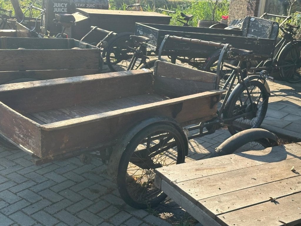 Antieke bakfiets met houten bak - Vintage, Terugtraprem, Gebruikt, Goederen, Niet van toepassing