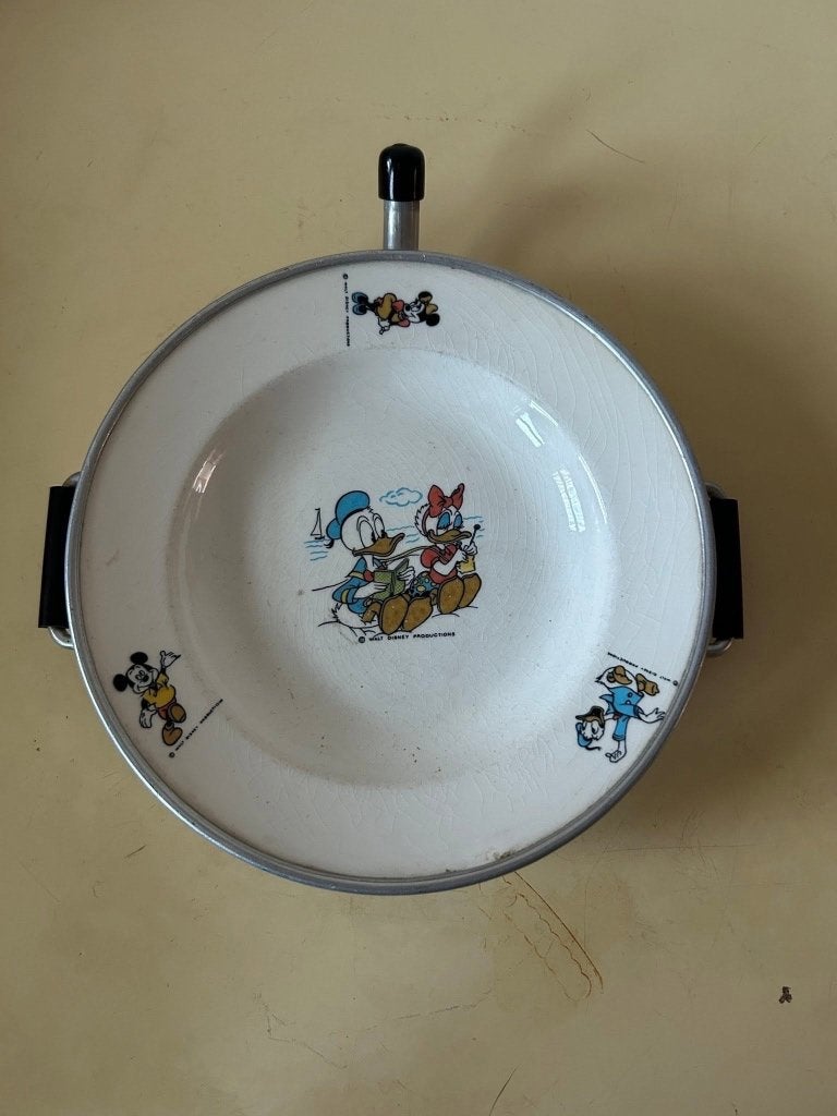 Vintage Cormar Disney warmhoudbord Donald Duck 1960, Antiek en Kunst, Ophalen of Verzenden