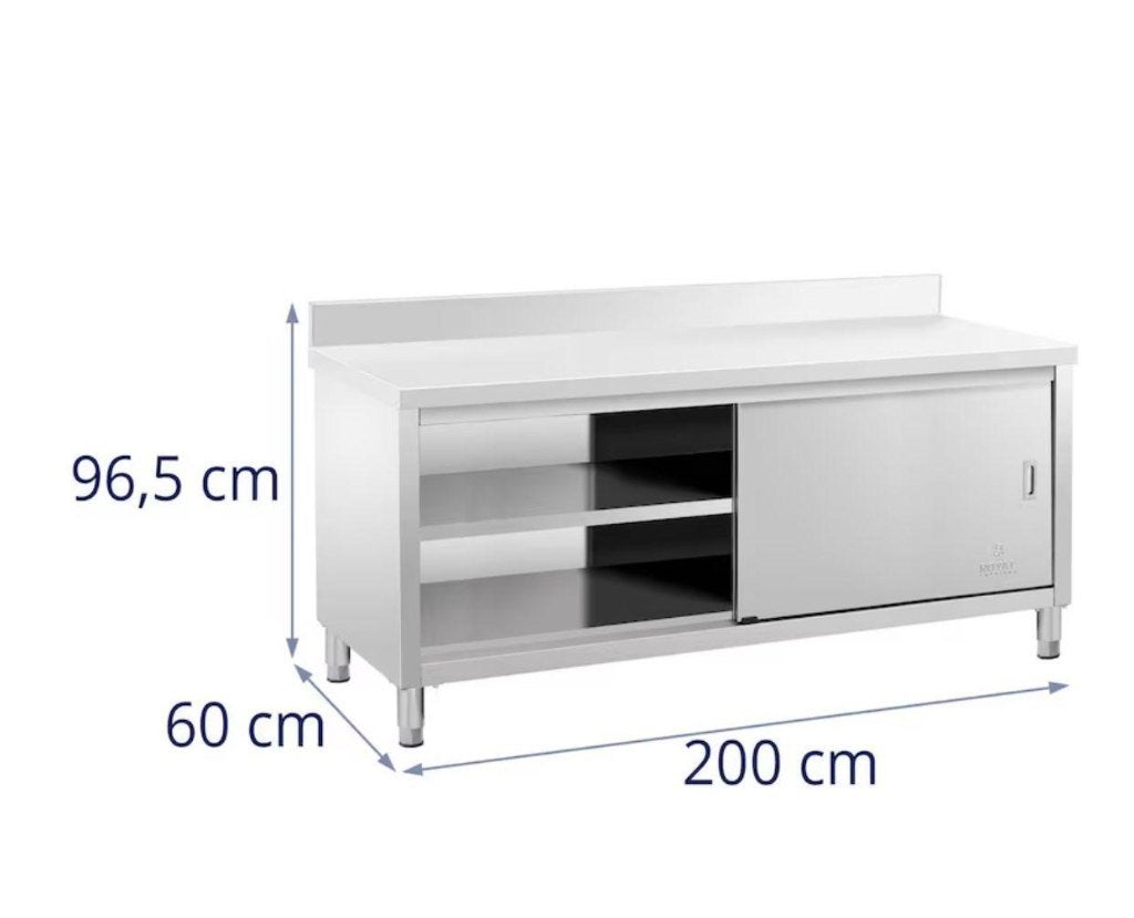3 used stainless steel workbenches / counters (all 700), Zakelijke goederen, Horeca | Meubilair en Inrichting, Ophalen, Gebruikt