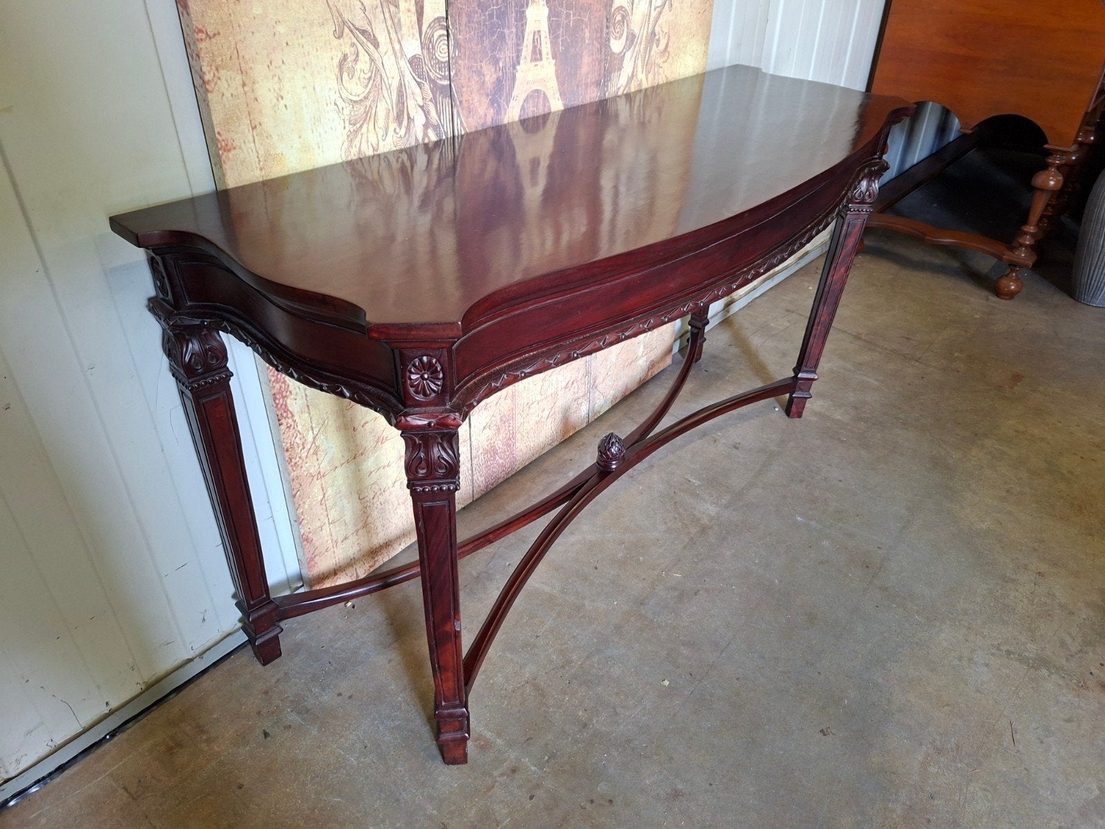 Klassieke engelse mahoniehouten sidetable, wandconsole halta, Huis en Inrichting, Tafels | Sidetables, Ophalen of Verzenden, 25 tot 50 cm