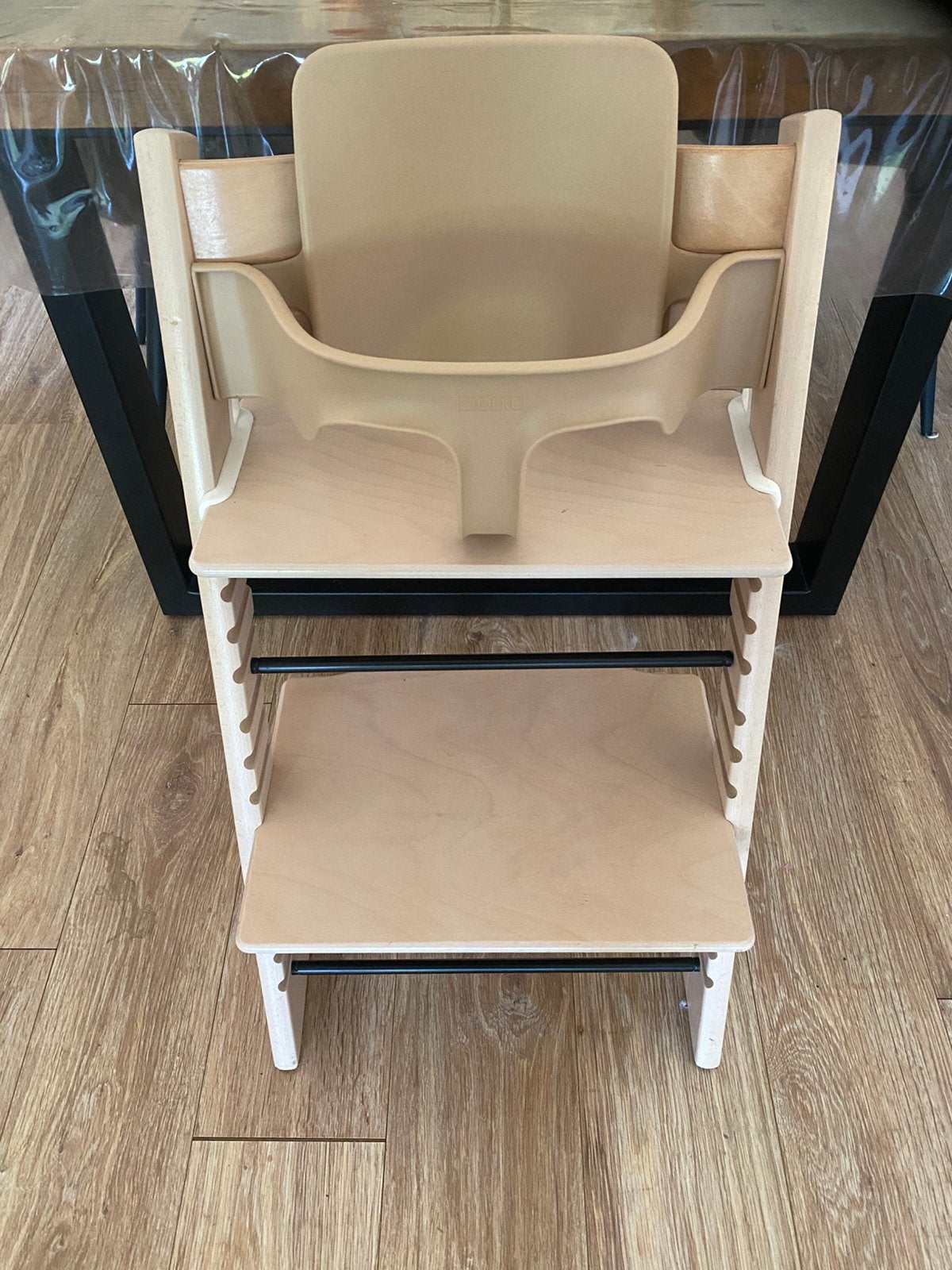 Stokke Tripp Trapp + Babyset, Ophalen of Verzenden, Zo goed als nieuw, Meegroeistoel, Stoelverkleiner