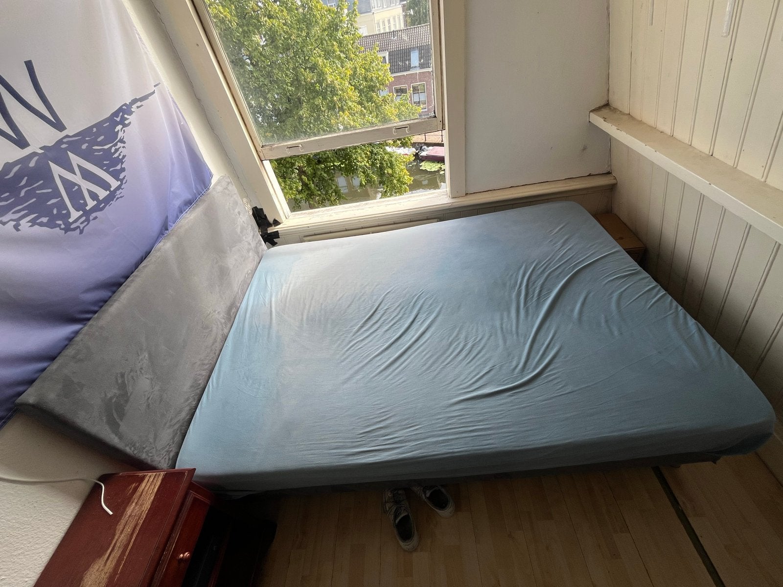 Tweepersoons boxpring (inclusief matras), Ophalen, Overige materialen, Gebruikt, Tweepersoons