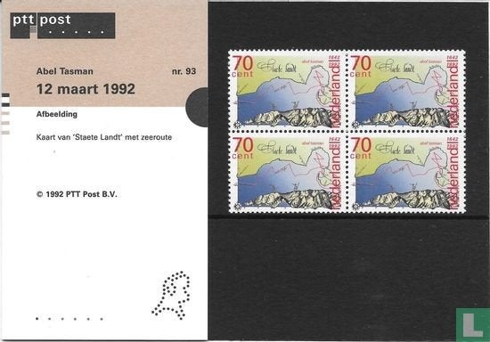 Postzegelmapje M93 Abel Tasman 1992 NL, Ophalen of Verzenden