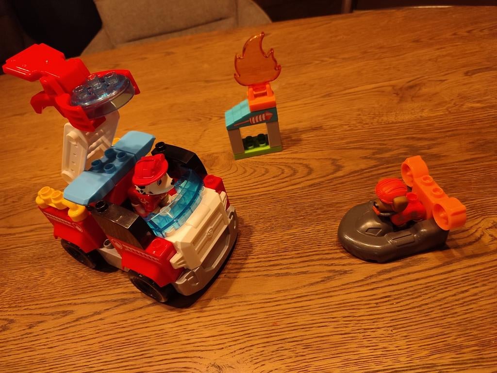 Megablocks Paw Patrol Marshall fire truck (Duplo-compati, Kinderen en Baby's, Speelgoed | Bouwstenen, Gebruikt, Megabloks, Ophalen of Verzenden