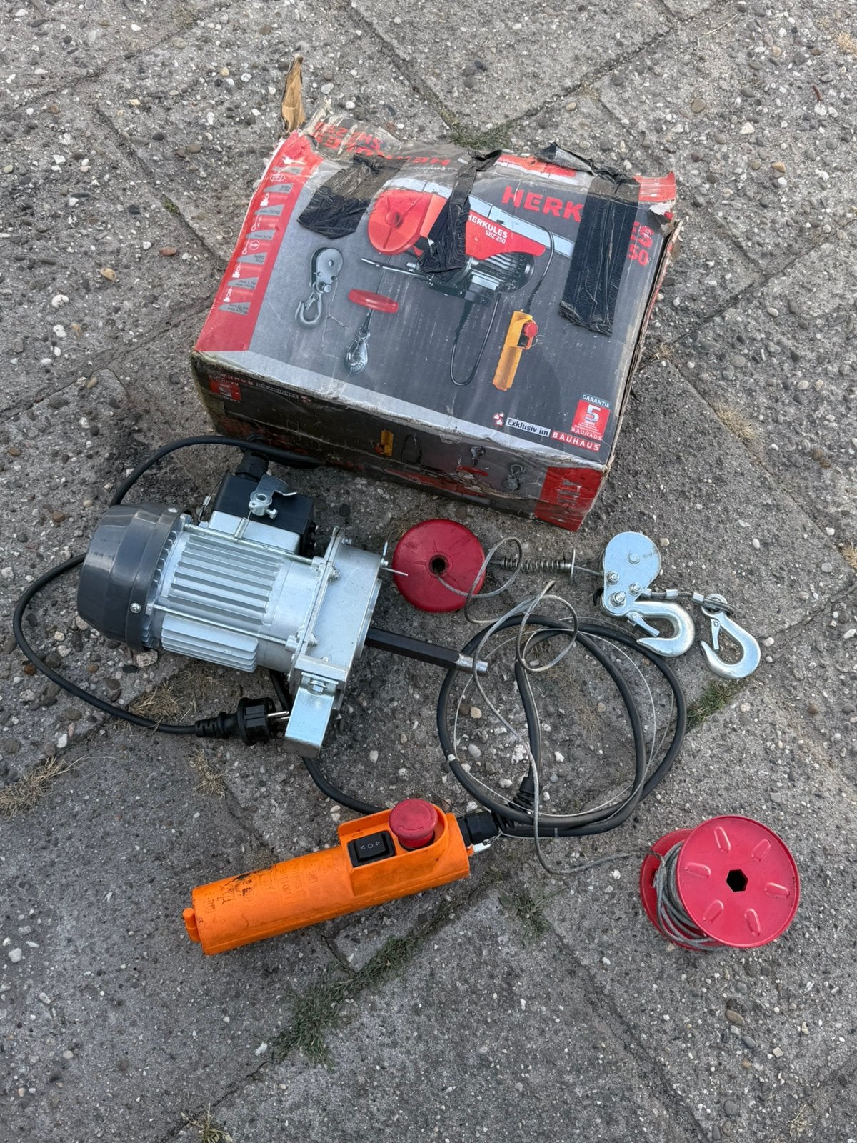 Herkules SHZ250 elektrische takel / lier 250KG werkend, Ophalen of Verzenden, Gebruikt, Elektrisch