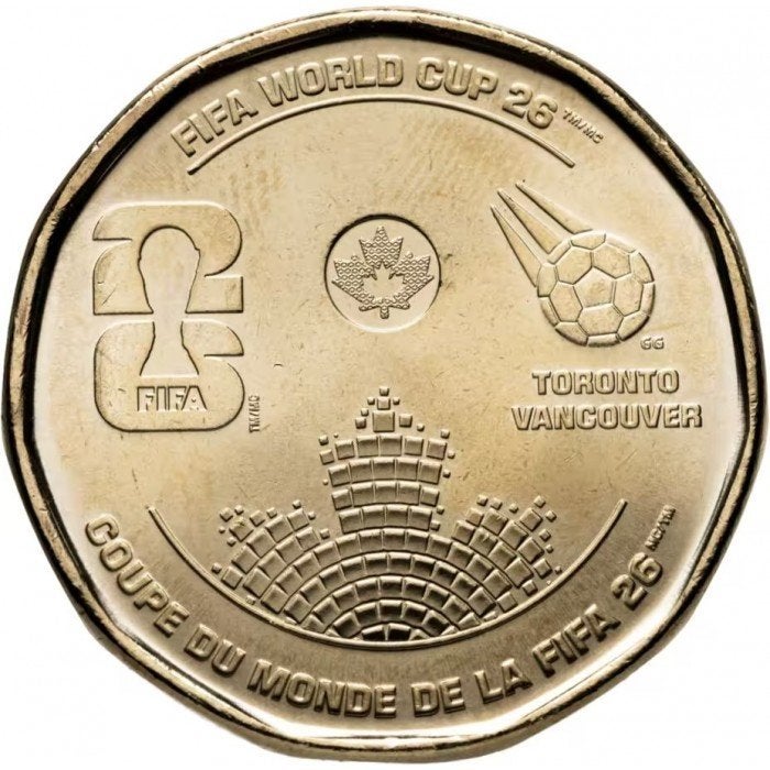 Canada 1 Dollar 2026 “FIFA WORLD CUP 26, Verzenden, Noord-Amerika, Losse munt