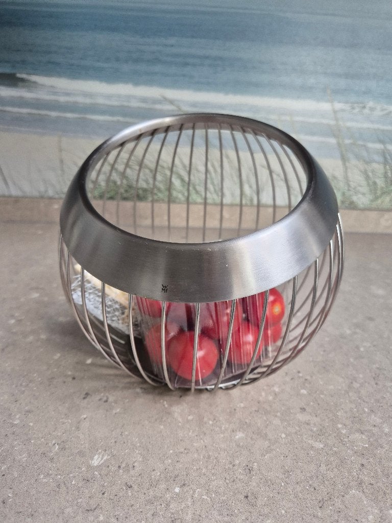 Metalen mandje/korf keuken, Ophalen, Mand, Rond, Zo goed als nieuw