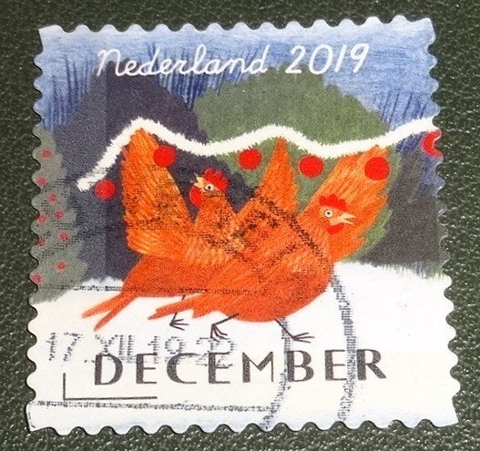 Decemberzegel - 2019 - Kippen - PNe01-12, Verzenden, Gestempeld