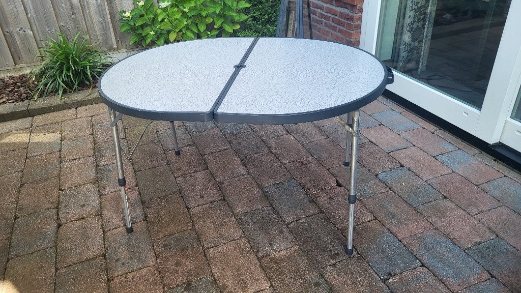 Crespo campingtafel ovaal plus beugel, Ophalen, Gebruikt, Campingtafel