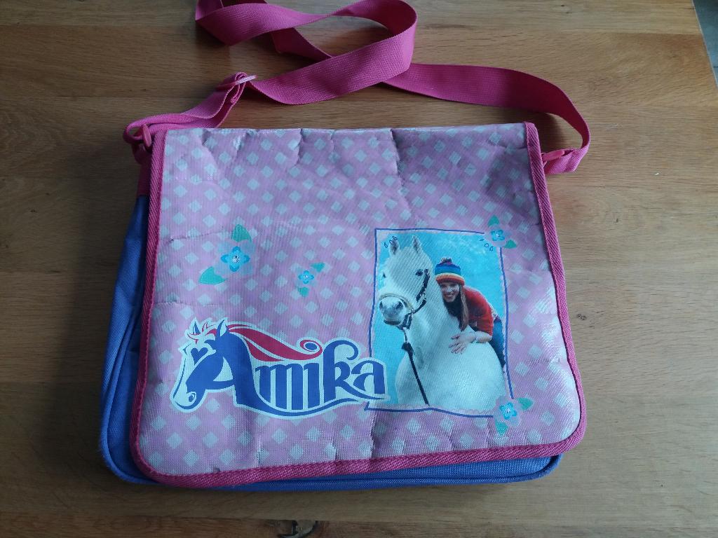 Schoudertas Amika met paard, Ophalen of Verzenden, Gebruikt, Paars