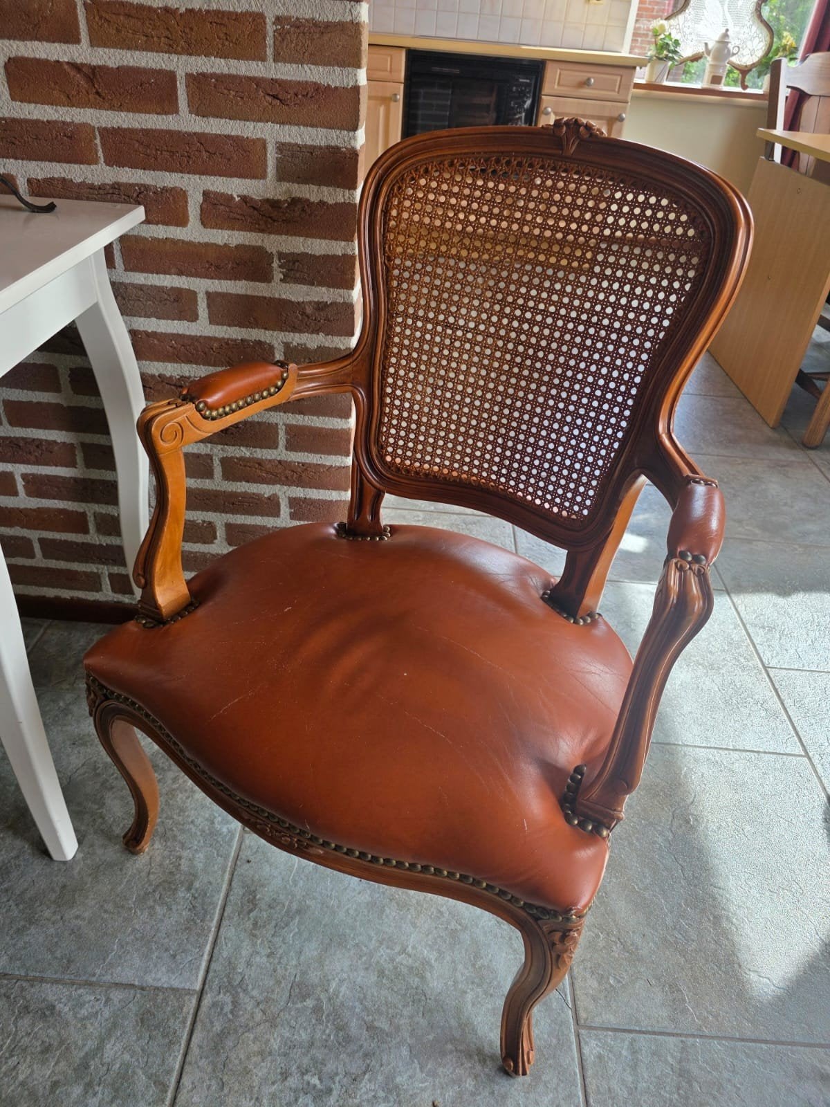 klassieke stoel louis xv stijl, Ophalen of Verzenden