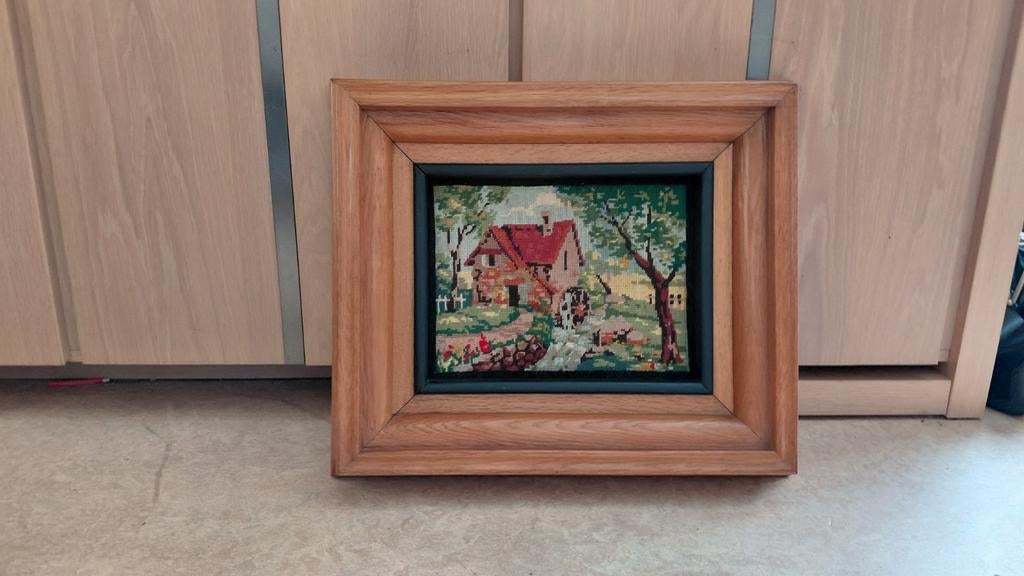 Vintage massief eikenhouten lijst., Ophalen