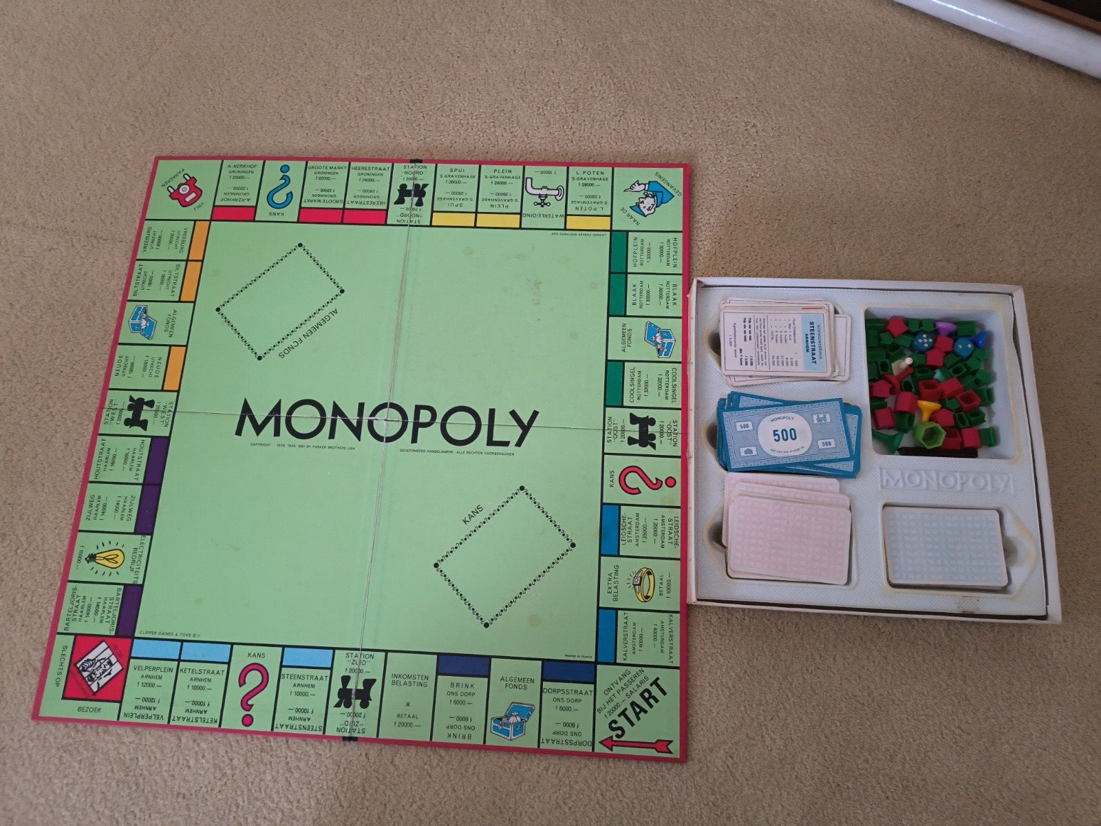 Vintage Monopoly Bordspel - Clipper Games & Toys B.V., Drie of vier spelers, Ophalen, Gebruikt, Clipper Games & Toys B.V.