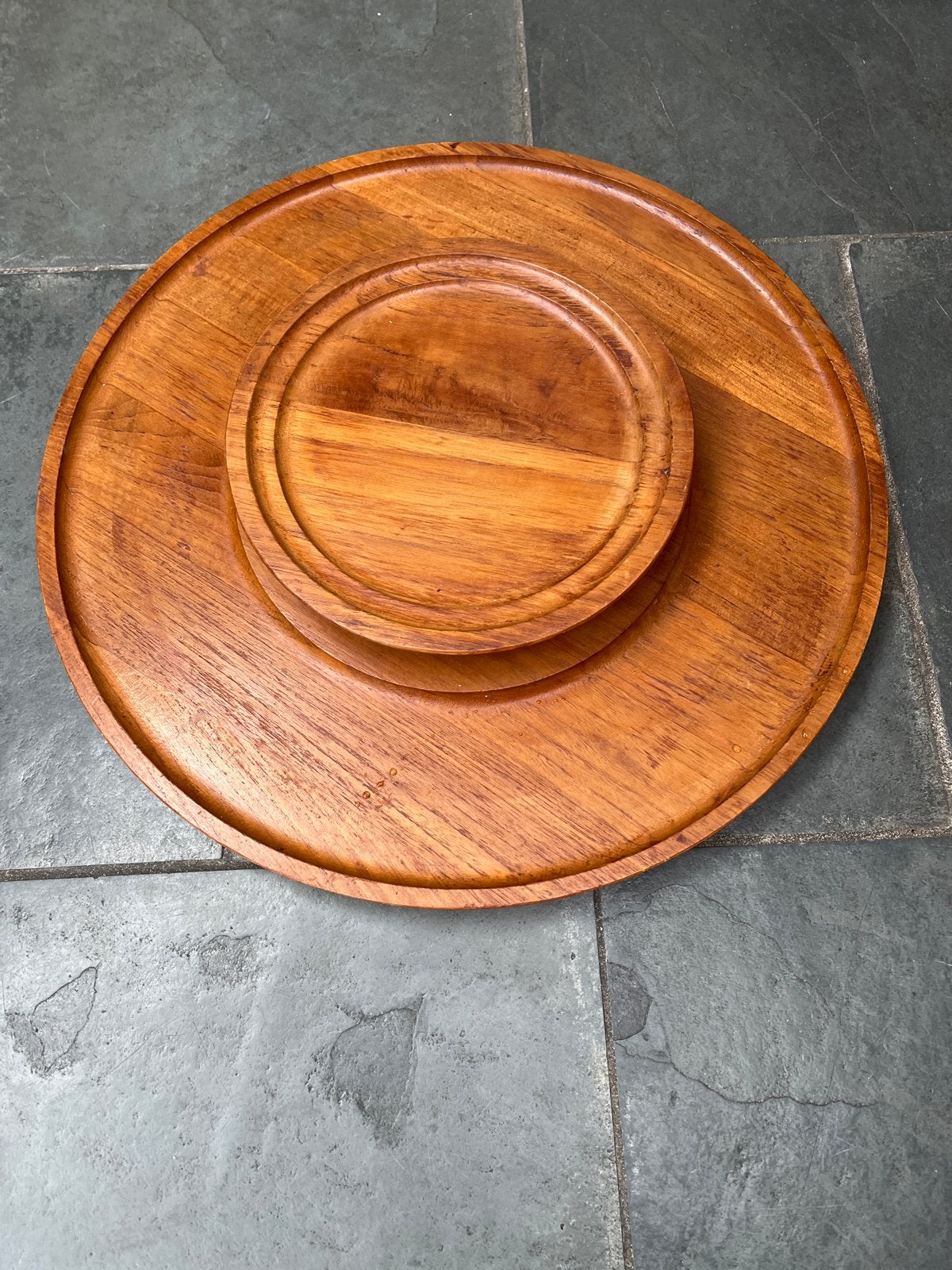 Deens draaiplateau 49 cm, Ophalen, Hout, Gebruikt, Scandinavisch