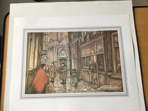 Anton Pieck prenten uit een zakelijk kalender, 1980 tot heden, Ophalen of Verzenden, Zo goed als nieuw, Prent