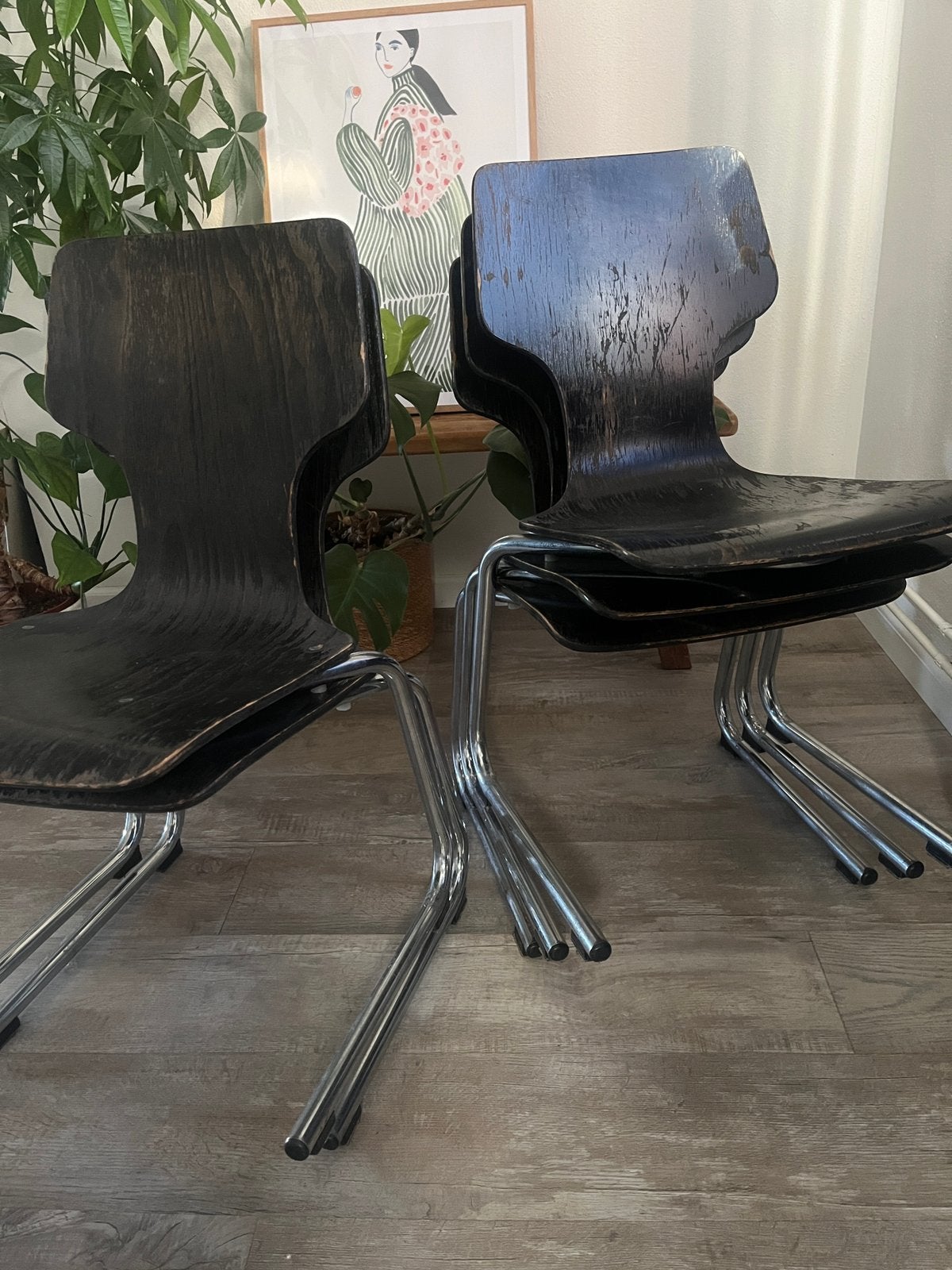 Eetkamerstoelen stoel 5 stuks, Ophalen, Zo goed als nieuw, Vijf, Zes of meer stoelen