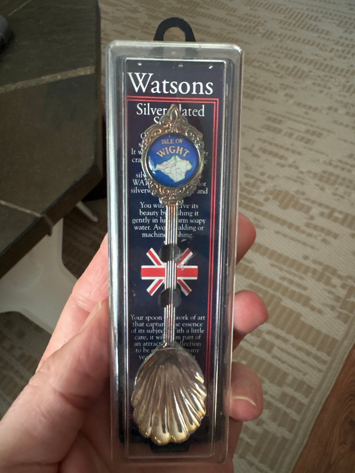 Verzilverde herdenkingslepel Isle of Wight Watsons, Verzenden, Zilver