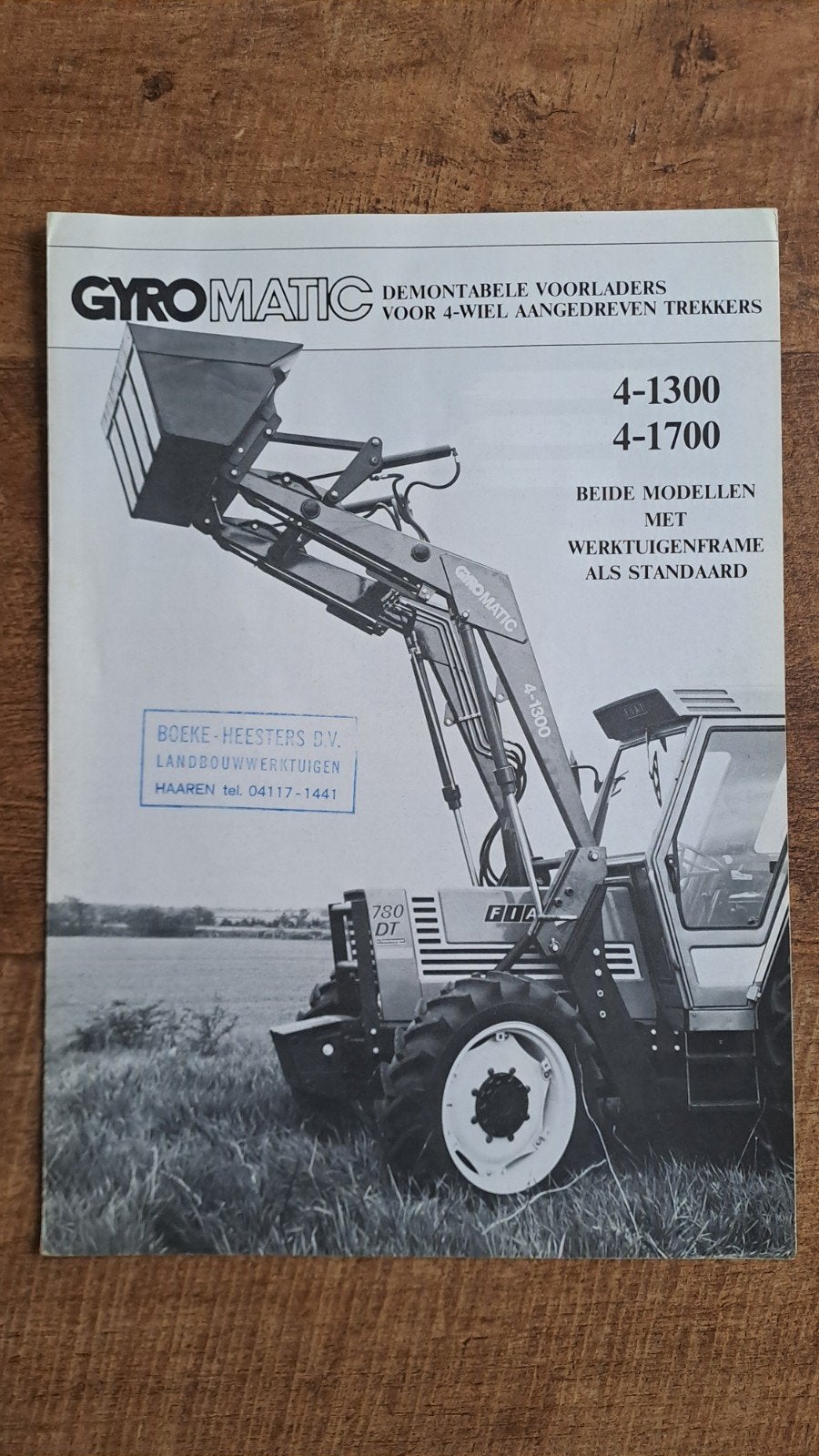 folder GYROMATIC demontabele voorladers voor 4-wiel trekker, Ophalen of Verzenden, Zo goed als nieuw, Folder