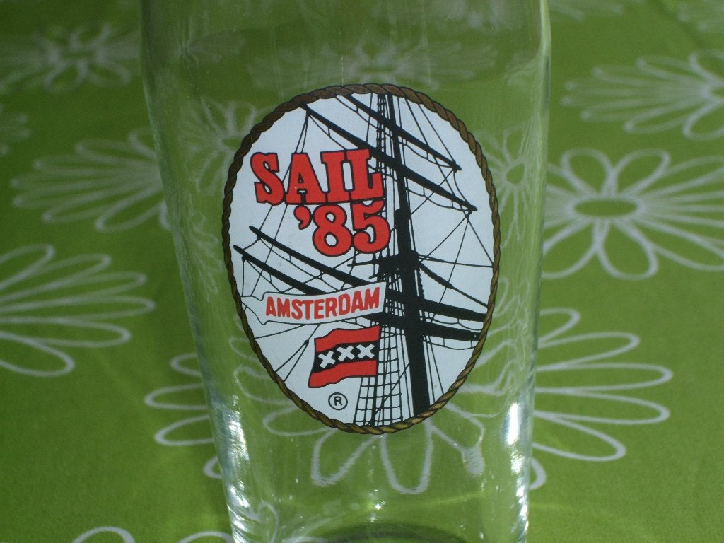 Sail 1985 Amsterdam - bierglas, Ophalen of Verzenden, Zo goed als nieuw
