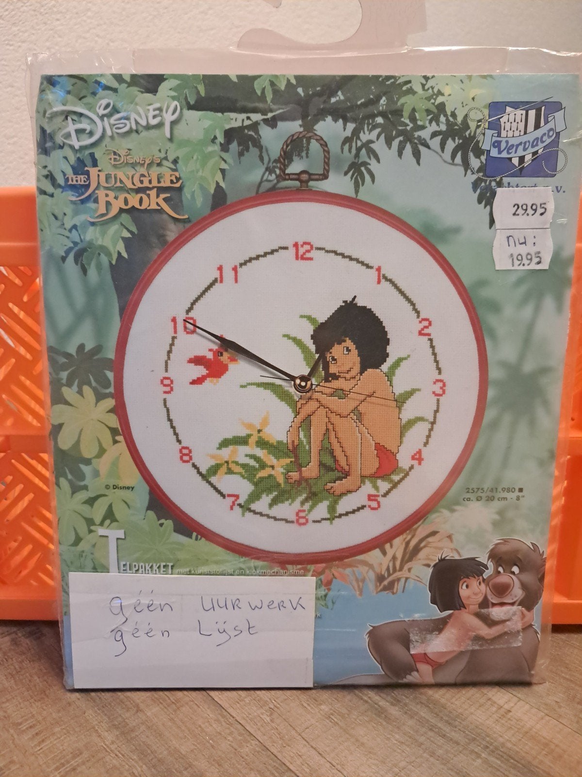 Disney Jungle Boek Borduurpakket Klok - Nieuw, Ophalen of Verzenden, Nieuw, Handborduren, Borduurpakket