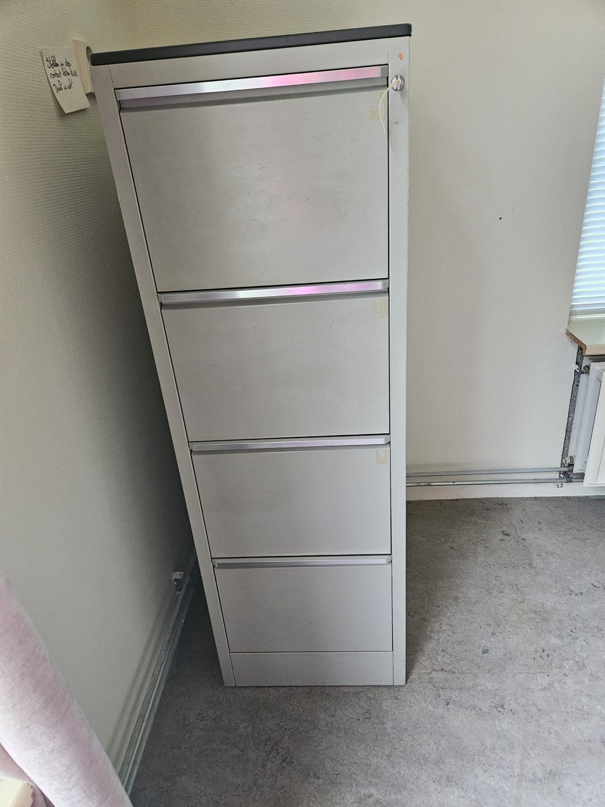 Archiefkast met 4 vakken - Grijs, Ophalen, Gebruikt, 50 tot 100 cm, Metaal