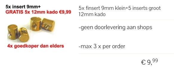 5 x vininsert + 5 kado = €10..en meer, Ophalen, Nieuw, Overige typen