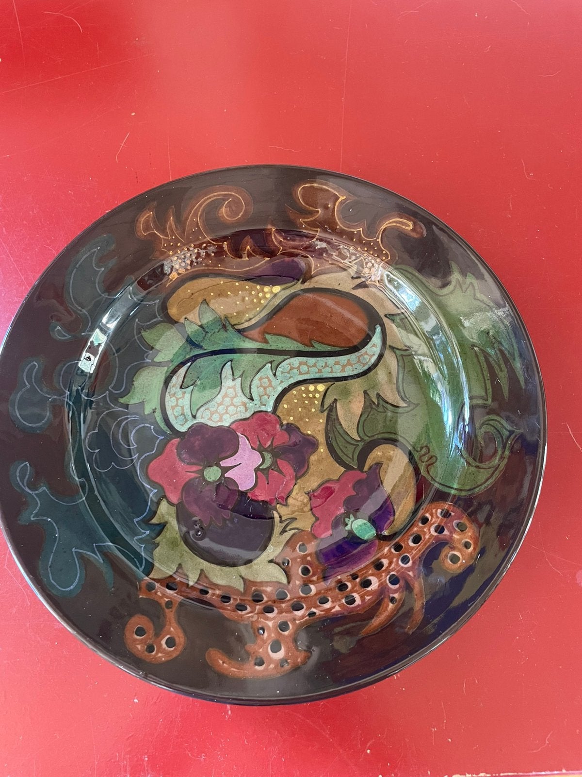 Zuidholland plateel glans bord 26 cm, Antiek en Kunst, Ophalen of Verzenden