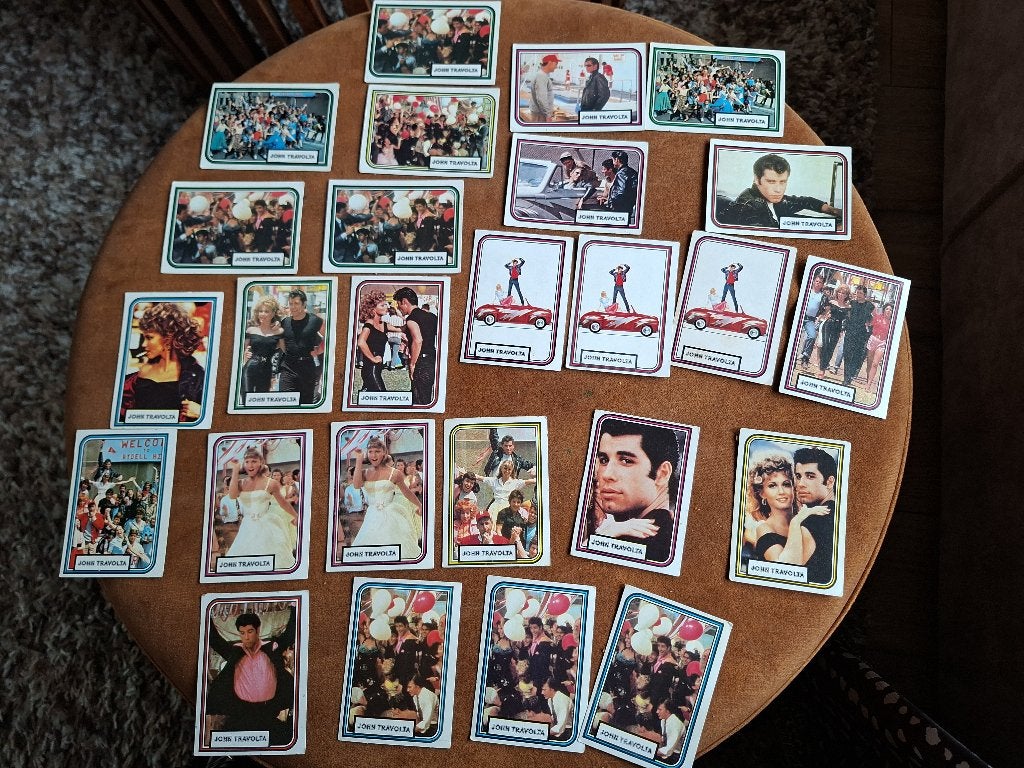 Grease verzameling kaartjes 26 stuks enkele dubbele, Ophalen of Verzenden, Gelezen, Overige
