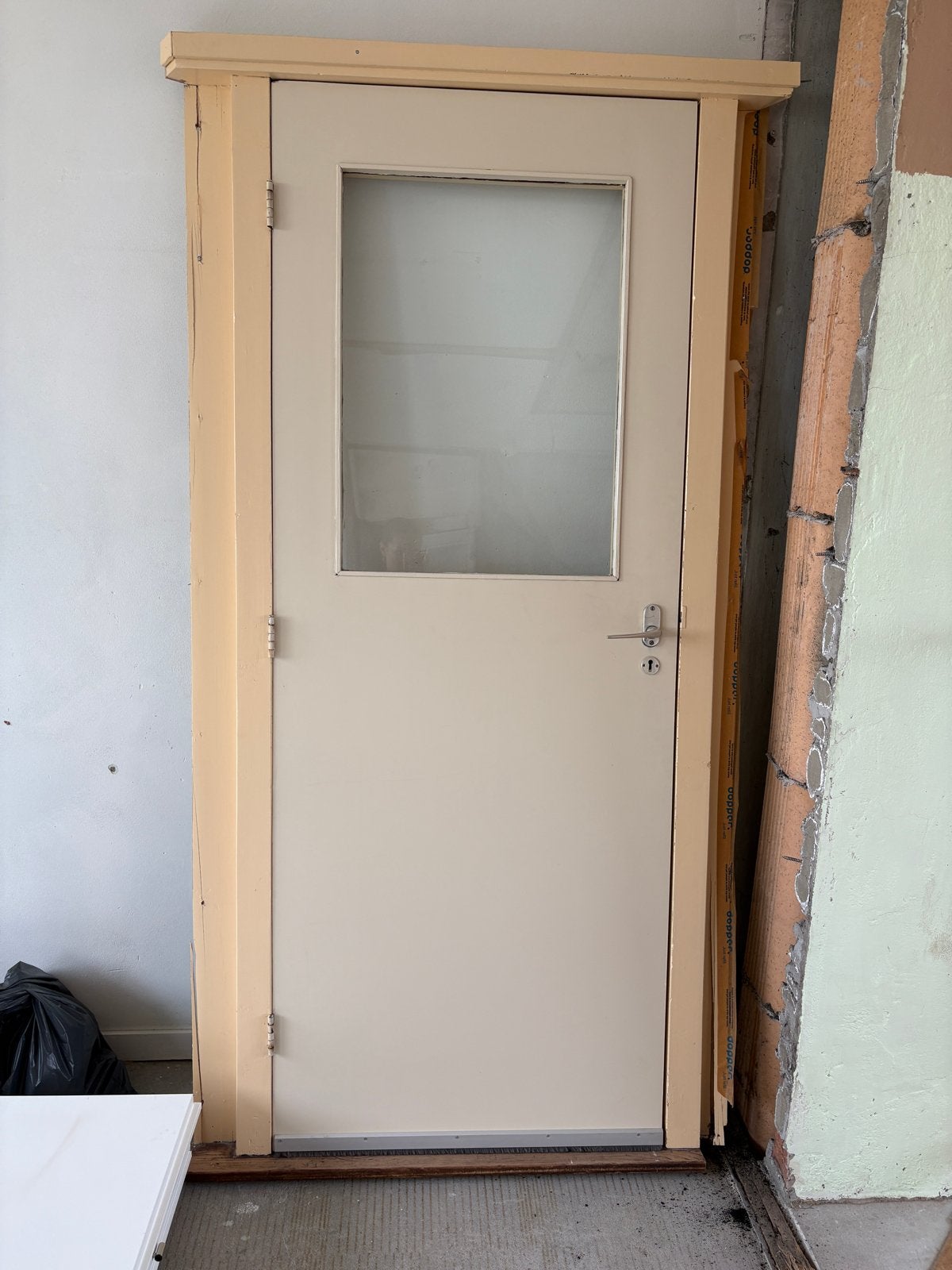 3 hardhouten stompe deuren, waarvan 1 met kozijn, Gebruikt, 80 tot 100 cm, Binnendeur, Ophalen of Verzenden