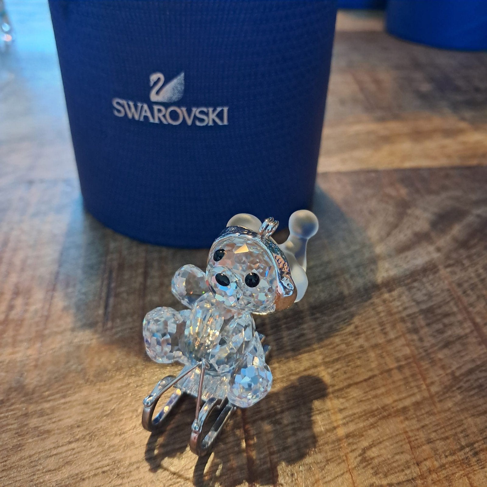 Swarovski Krisbeer op slee met doos, Verzamelen, Ophalen of Verzenden