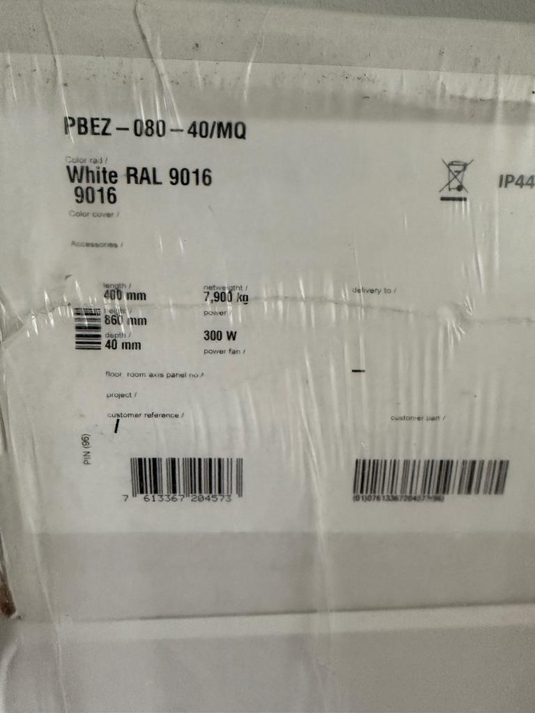 Zehnder Aura Elektrische verwarming, Doe-het-zelf en Verbouw, Verwarming en Radiatoren, Ophalen, Radiator, Nieuw, Minder dan 60 cm