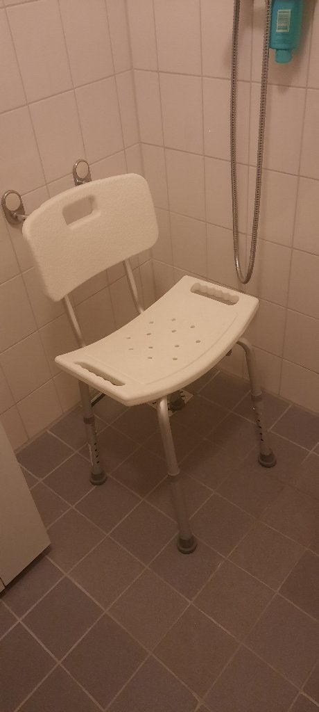 Stevige Douchestoel, Antislip Rubberen Voetjes, Ophalen, Zo goed als nieuw