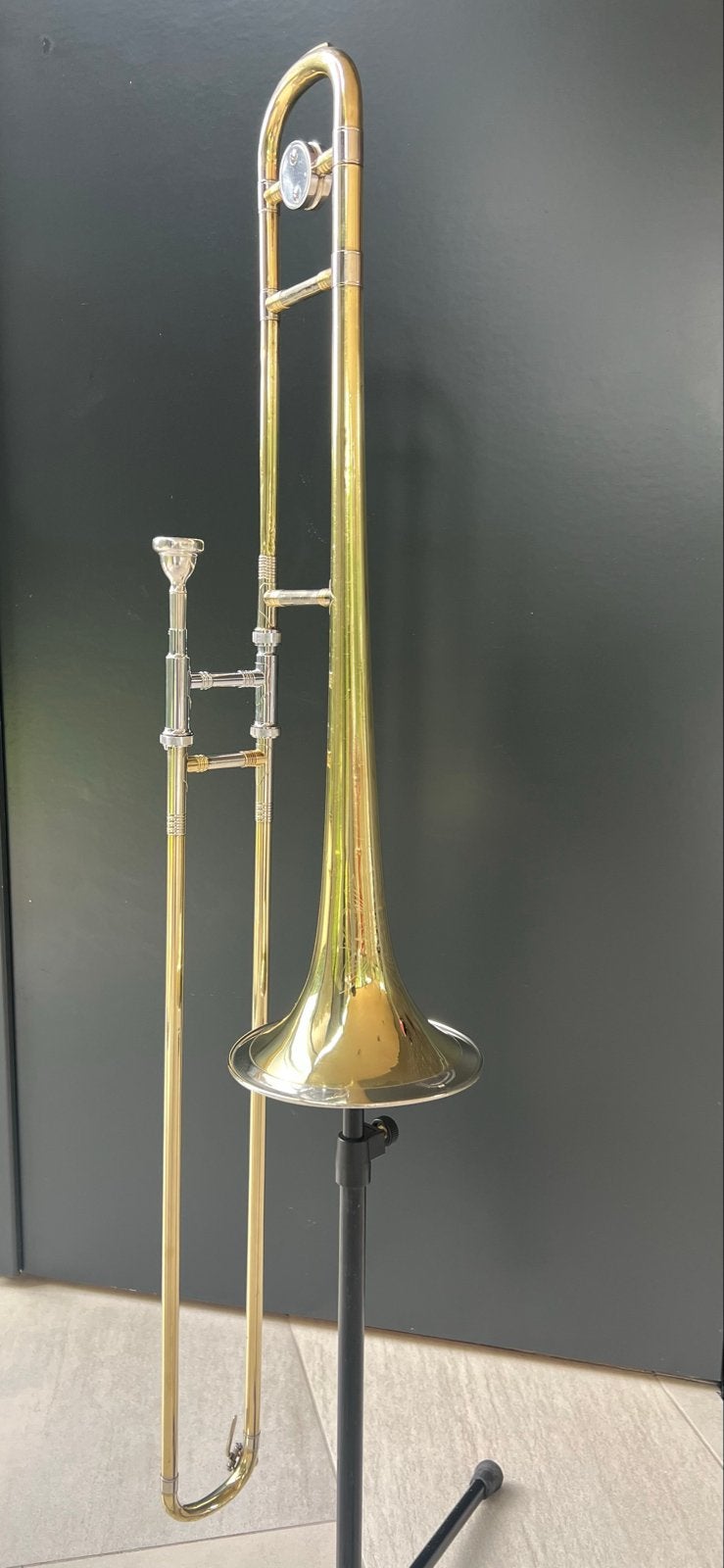 Hüttl Super De Luxe Tenor Trombone, Muziek en Instrumenten, Blaasinstrumenten | Trombones, Ophalen of Verzenden, Gebruikt, Overige typen