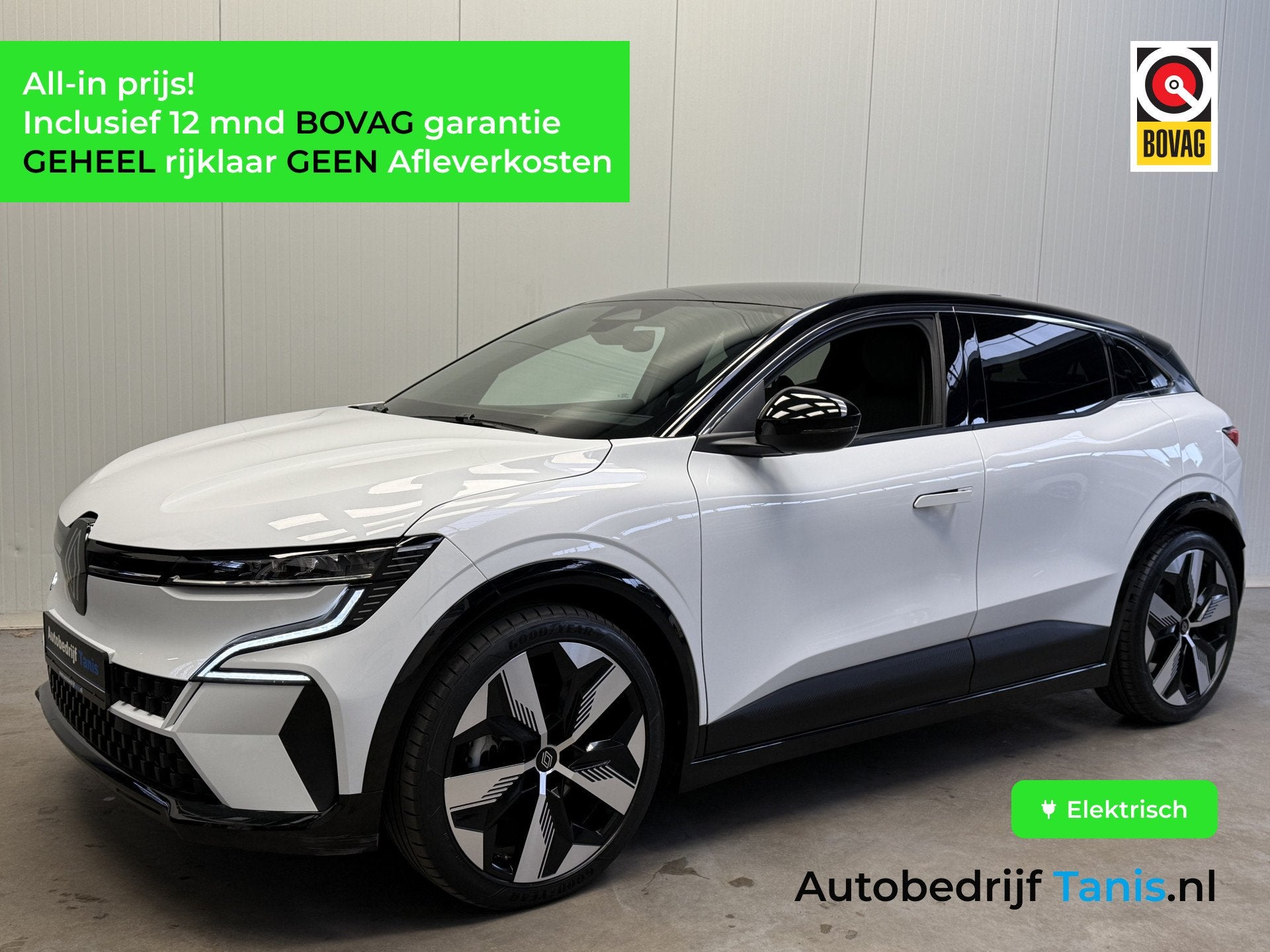 Renault Mégane E-Tech EV40 Techno NAVI-CAMERA-PDC-AIRCO/ECC, 12 maanden, Stof, Gebruikt, Wit