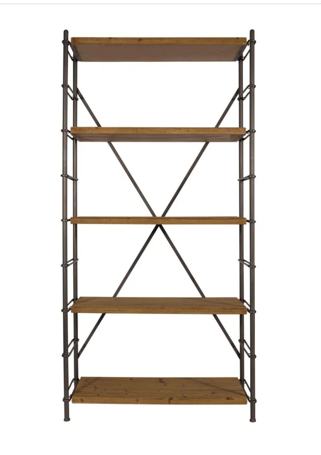 Dutchbone Iron Opbergkast/Stellingkast Hout/Metaal Bruin, Met plank(en), 50 tot 100 cm, Zo goed als nieuw, 25 tot 50 cm